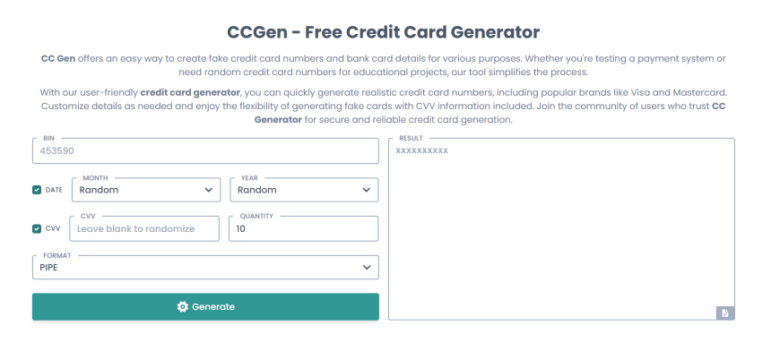 What Is CCGen Free Credit Card Generator 2025